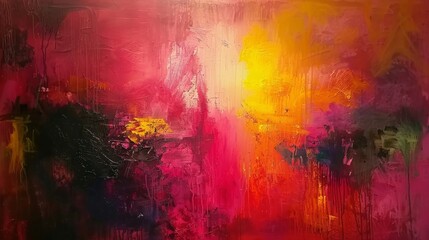 Naklejka premium Abstract painting with vibrant colors for modern home decor