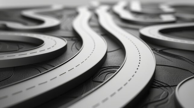 Abstract road design for technology and journey themed designs