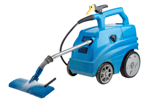 Blue Electric Pressure Washer With Spray Gun And Cleaning Brush