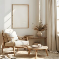 modern minimalist living room with cozy furniture

