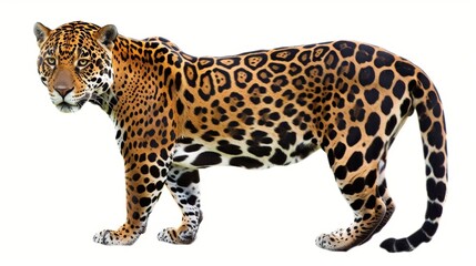 Obraz premium Stunning jaguar stands proudly, exuding strength and grace as it gazes ahead