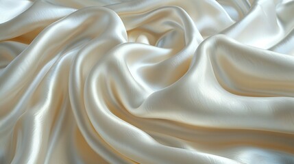 Obraz premium Intriguing Curves: Ivory Silk Drapery in Bridal Design