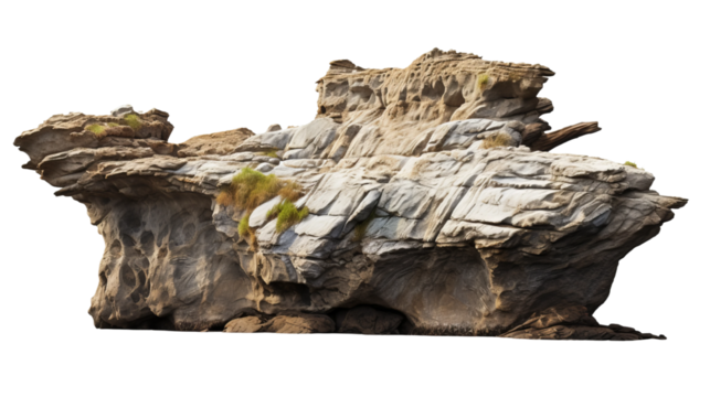 rock formation isolated on white