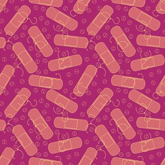 Medicine tape seamless pattern for wrapping paper and fabrics and linens