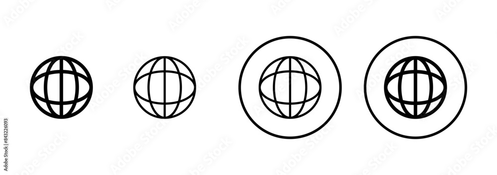 Wall mural web icon vector isolated on white background. website vector icon. internet world vector