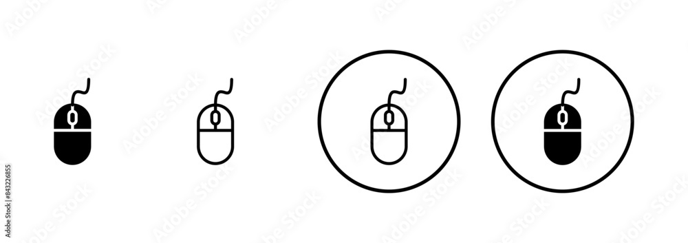 Aufkleber computer mouse icon vector isolated on white background. computer mouse vector icon