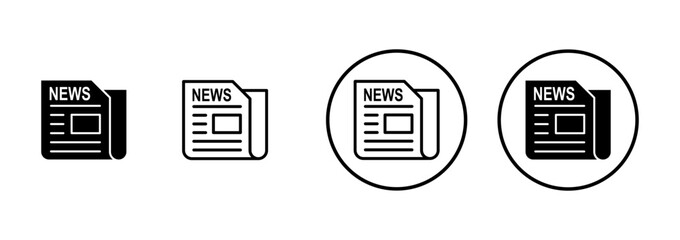 Newspaper icon vector isolated on white background. news paper icon vector