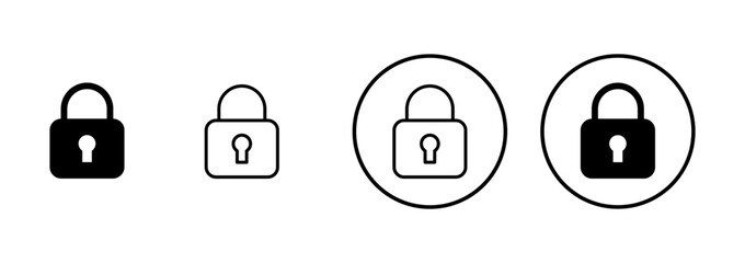 Lock icon vector isolated on white background. Encryption icon. Security symbol. Secure. Private