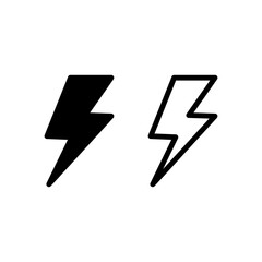 Lightning bolt icon vector design illustration