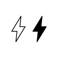 Lightning bolt icon vector design illustration