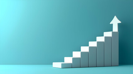 3D Flat Icon on Blue Background: Successful Symbol with Text Space   Ideal for Business Plans and Strategies 190 characters