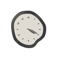 Creative black clock illustration