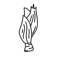 hand drawn vegetable doodles