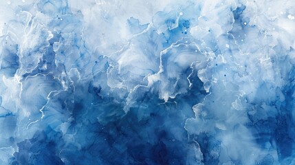 Blue and indigo salt watercolor backdrop