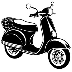 vintage scooter illustration