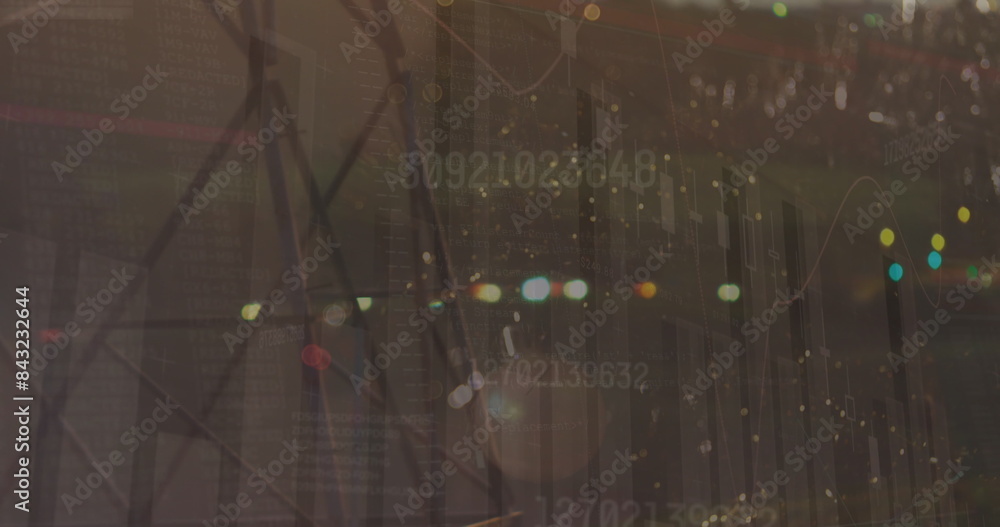 Poster image of data processing over cityscape