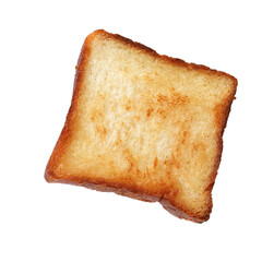 Piece of fresh toast bread isolated on white