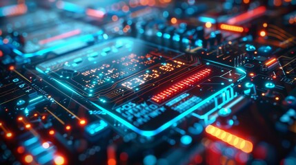 Futuristic Circuit Board Design For Technology And Science Concepts