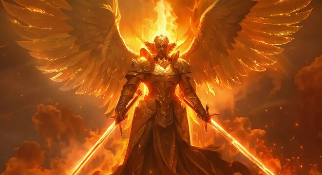 Angel warrior made with Ai generative technology