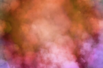 Dreamy fluffy smoke Background with Soft Blurred Pink, Purple, and Orange Hues - Ideal for Creative Design Overlays and Atmospheric Backdrops