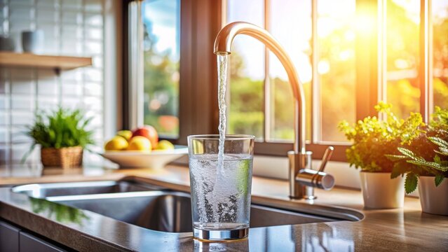 Spotlessly clean modern kitchen with stainless steel appliances, marble countertops, and sleek utensils, ready for culinary creations, warm lighting and elegant decorations 