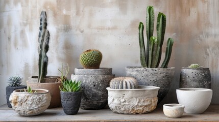 Plant pots with exquisite textures