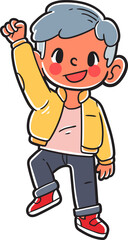 Hand-drawn kid boy character