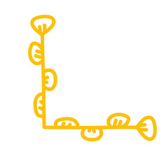 Naklejka premium golden floral corner