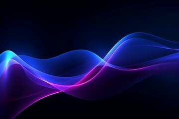 Abstract futuristic backdrop with glowing waves and neon lines concept of energy, technology