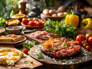 Exquisite Culinary Composition of Gourmet Dish on Elegant Table Setting
