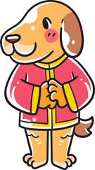 Hand-drawn dog, Chinese zodiac animal.