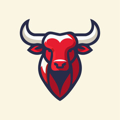 Red Bull head logo design template