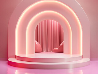 /imagine prompt: 3D stage in a dreamy, realistic commercial style, perfect for dynamic visual merchandising