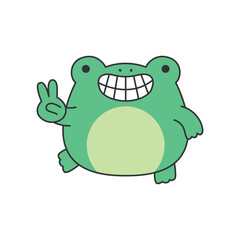 Cute smiling frog illustration
