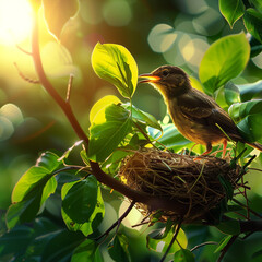 Bird and bird so nest 