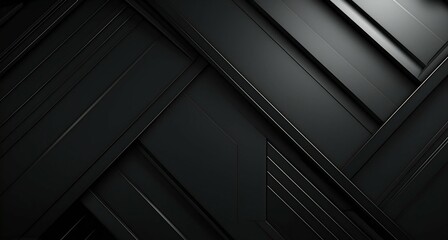 Obraz premium Sleek black backdrop adorned with shapes. Abstract background. High Resolution.