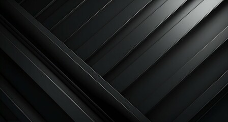 Obraz premium Sleek black backdrop adorned with shapes. Abstract background. High Resolution.