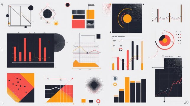 Modern infographic design for business and financial data visualization