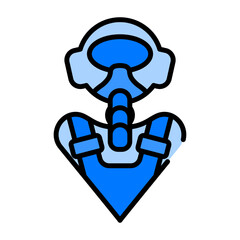 Air Force Pilot Avatar Blue Filled