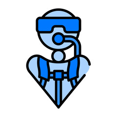 Diver Avatar Blue Filled