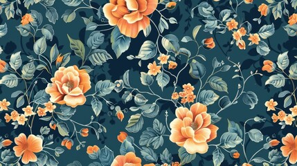New Seamless Floral Pattern with an Elegant Allover Design