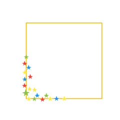 colorful star border frame