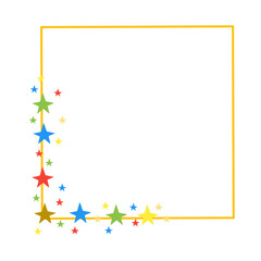 colorful star border frame