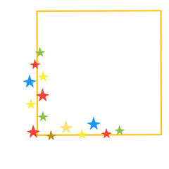 colorful star border frame