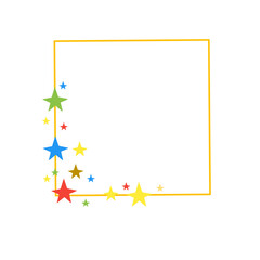colorful star border frame