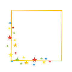 colorful star border frame