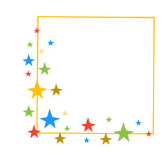 colorful star border frame