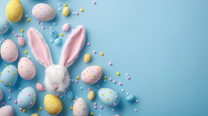 Tranquil Eclipse of Day Amidst a Field of Easter Eggs