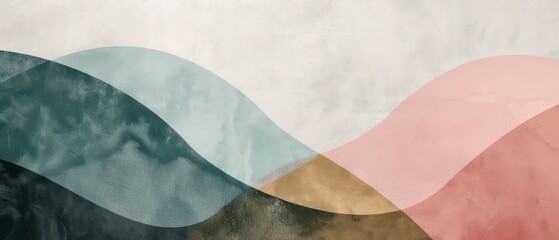 abstract, minimalist, geometric shapes in muted pastel colors, smooth gradients, fading from light to dark