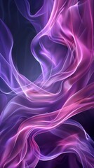 Ethereal Abstract Flow in Pink and Purple Hues